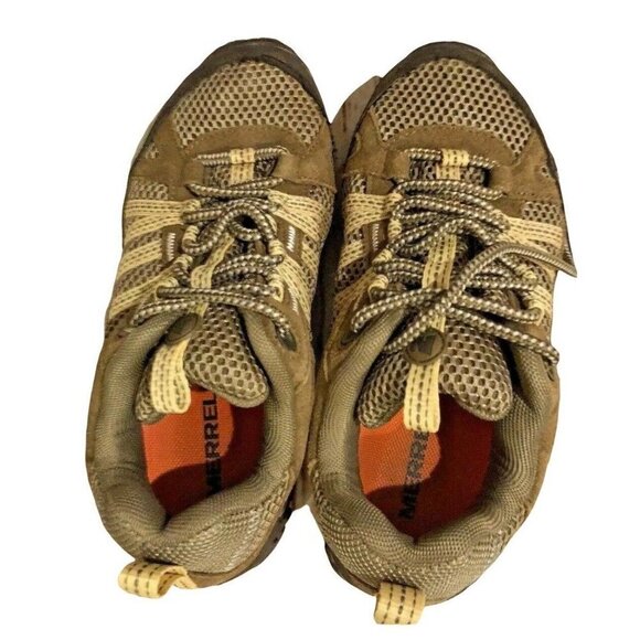 Merrell Women Yokota Ventilator Low Hiking Trail Boot Sneaker Shoe Tan 5 35 - Picture 5 of 6
